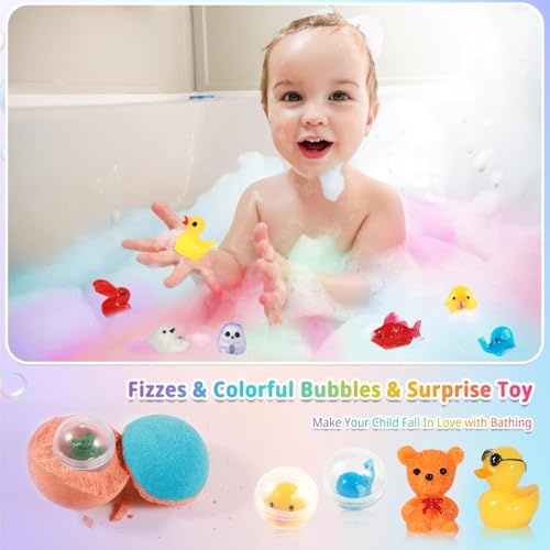 Surprise animal toys inside JOFEI bath bombs