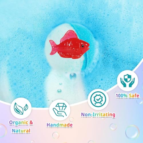 Colorful bubble bath fizzy set