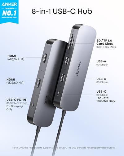 Anker Nano dual monitor hub top profile