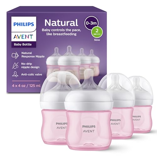 Philips Avent Natural Baby Bottles 4-pack pink