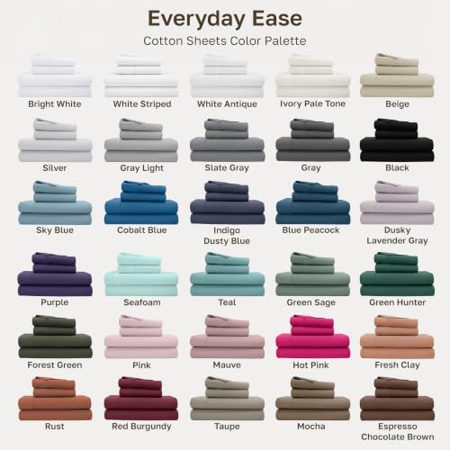 California Design Den white queen sheet set on bed