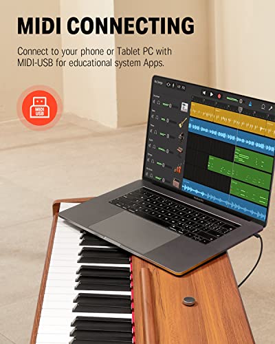 Piano with sheet music stand