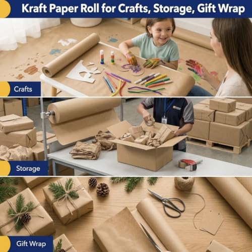 Vanhench paper roll next to art supplies