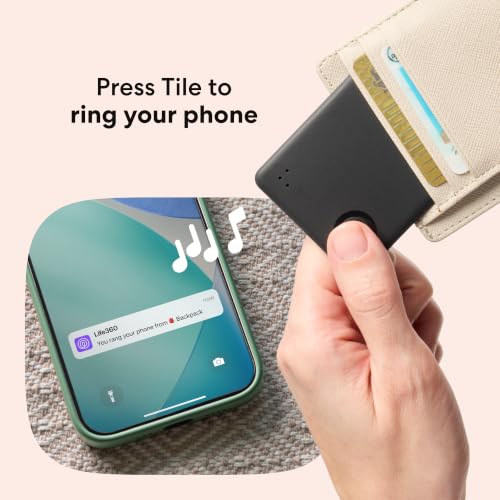 Life360 Tile Slim profile view showing thin design