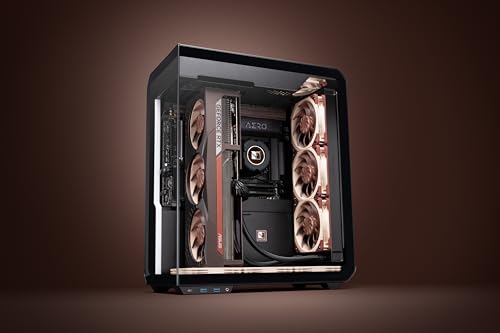 Close up of Noctua NF-A12x25 G2 fans on radiator