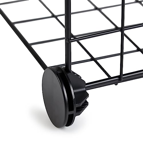 Plastic corner connectors for wire grid shelves