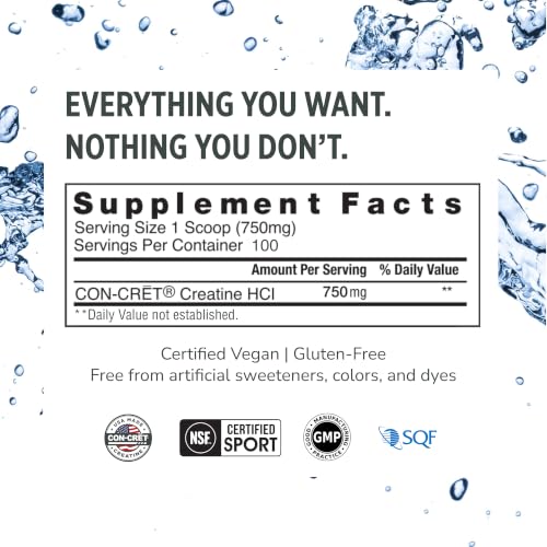 CON-CRET Creatine HCl supplement scoop