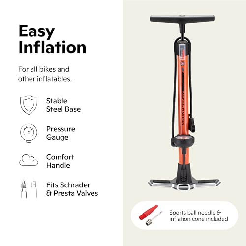 Orange Schwinn floor pump base