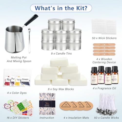 Yzoo set including candle tins and mats