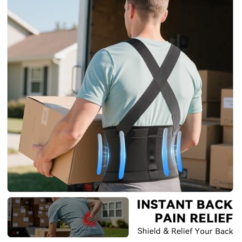 SOLOEVER Back Brace 001 black large back view