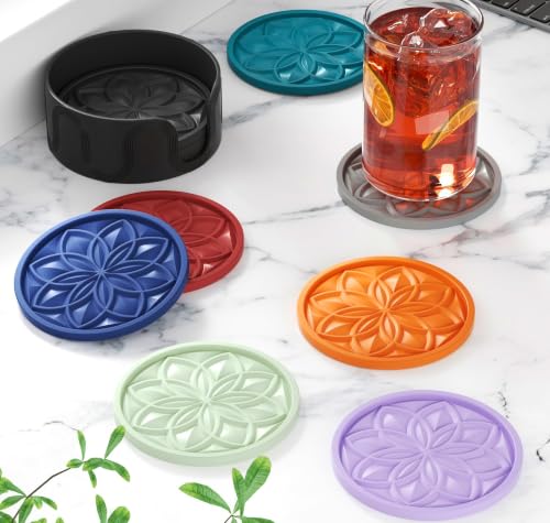 HFHOME coasters stacked on a table