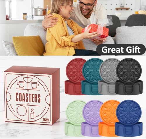 Side view showing HFHOME coaster thickness