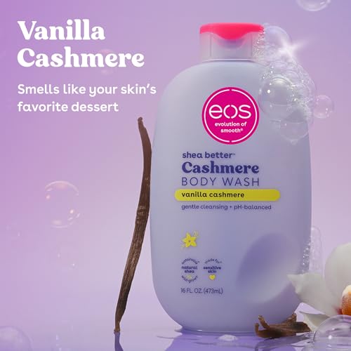 Front view of 16 fl oz eos body wash