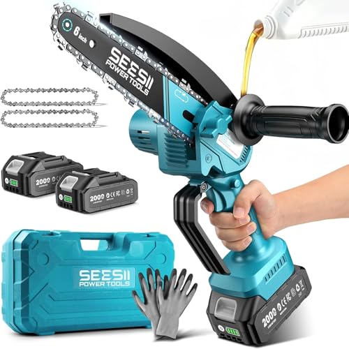 Seesii M6 Air 6 Inch Mini Electric Chainsaw kit overview