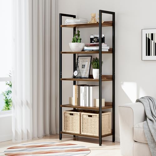 Close up of NUMENN bookshelf wood and metal frame
