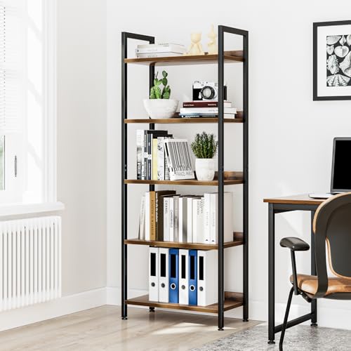 Side profile of the NUMENN 5 tier vintage shelf