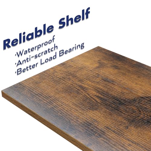 NUMENN bookshelf showing sturdy shelf weight capacity