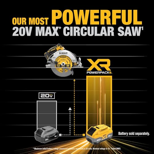 DEWALT circular saw base plate view