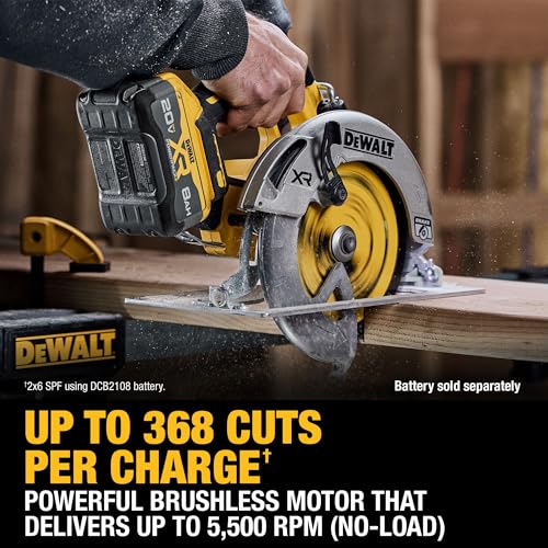 DEWALT 20V MAX XR circular saw front angle
