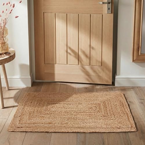 Durable Reversible Braided Jute Rug