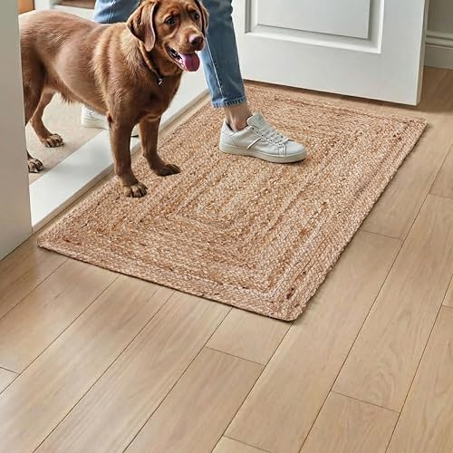Bohemian Coastal Jute Home Decor Rug