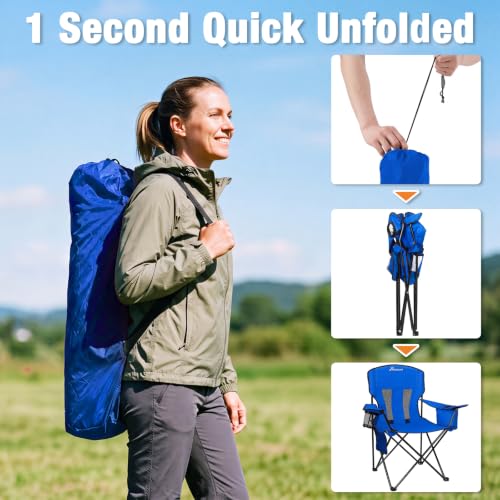 Built-in 4-can cooler bag on Romswi chair