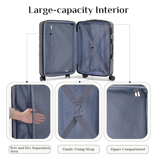 TSA lock mechanism on OLIXIS suitcase