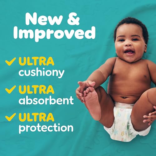 Pampers 112 count packaging label