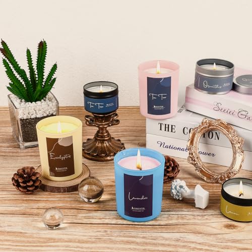Dried flowers and candle jars set