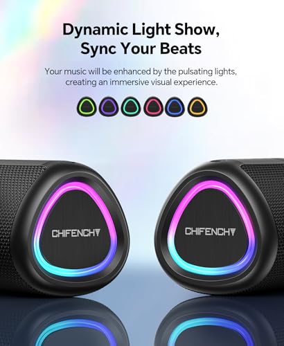 PulseSound speaker with LED lights illuminated