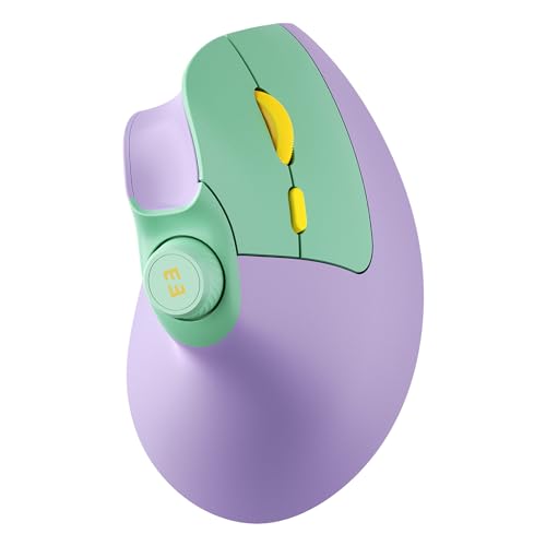 seenda MOU-302 Wireless Bluetooth Ergonomic Vertical Mouse Green Purple