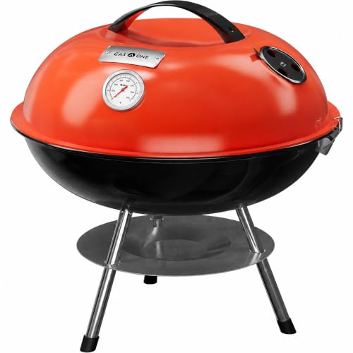 GasOne 14-inch portable charcoal grill red