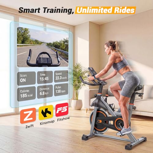 Stationary bike with APP tracking