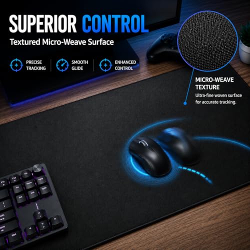 KTRIO black desk mat on a workspace