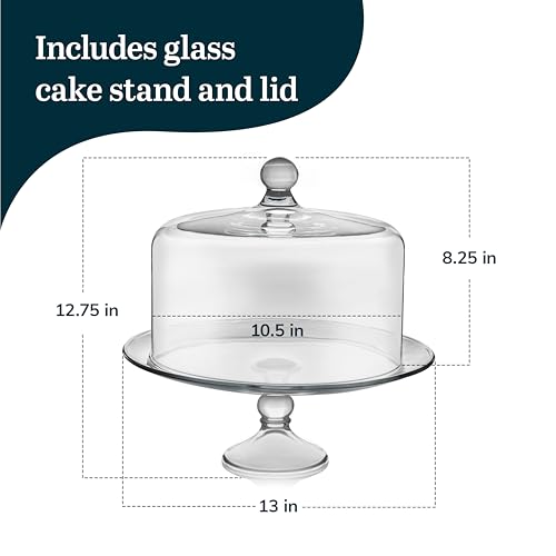 Libbey 55782 glass cake dome detail