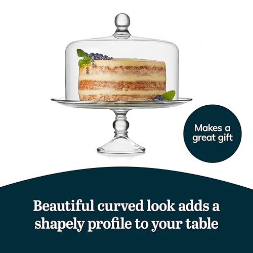 Glass dome lid for Libbey Selene cake stand