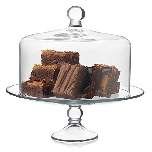 Top view of Libbey Selene glass cake display