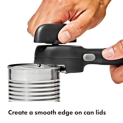 Side view of OXO black smooth edge opener