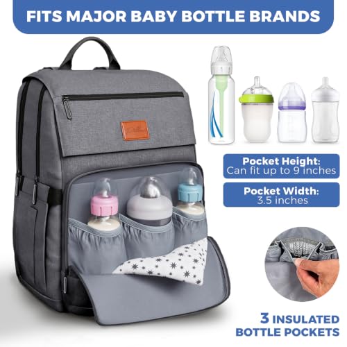 Side view of Pillani bag showing insulated bottle pockets