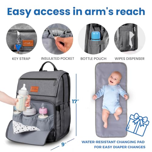 Pillani baby bag attached to a stroller