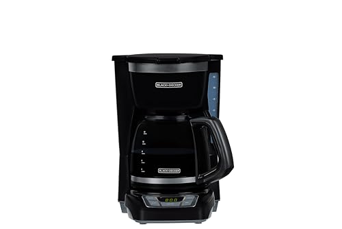 Digital control panel on BLACK+DECKER coffee maker