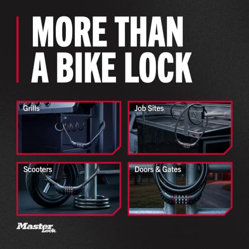 Cable bike lock wrapped for transport