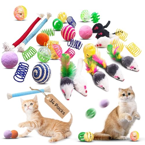 YULOYI 34 Pack Interactive Cat Toy Set
