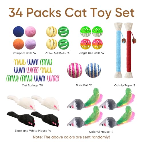 Assorted cat springs and mice