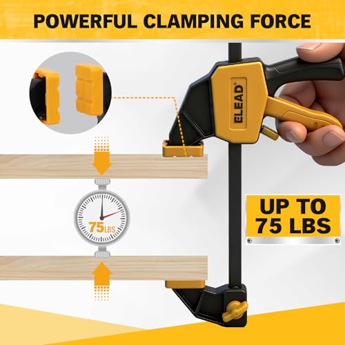 Close up of quick release clamp handle