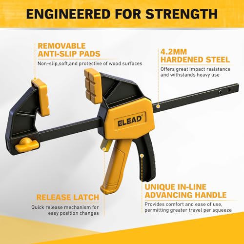Non-marring pads on bar clamps