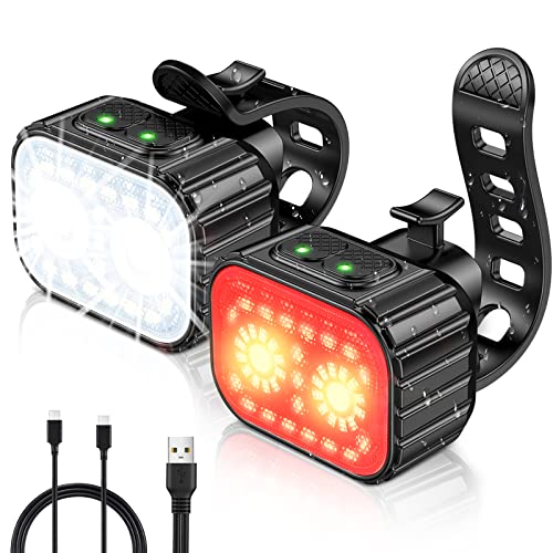 Cuvccn Q4 front and rear bike lights set