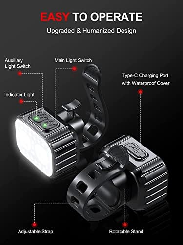 Cuvccn Q4 waterproof bicycle lights in black