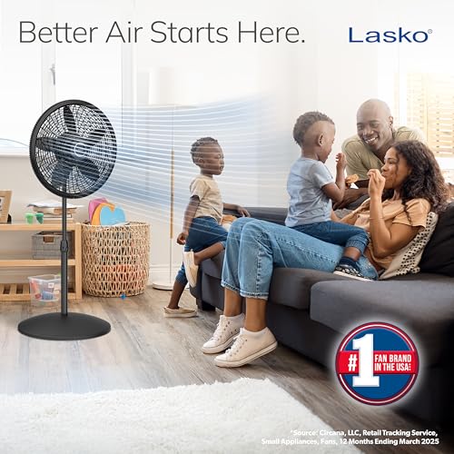 Lasko 1827 fan height adjustment view