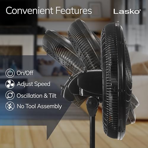 Lasko 18-inch fan safety plug detail